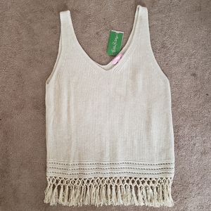 Lilly Pulitzer Dulce Metallic Knit Fringe …